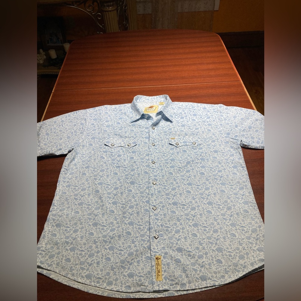Men's Rafter C Cowboy Collection Western Pearl
Snap Shirt Size XXL
